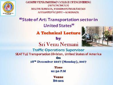 Lecture-8:A Technical lecture on State of Art: Transportation