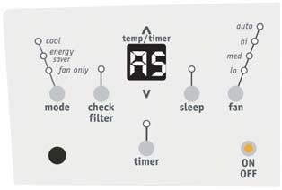 Air Conditioner Features (continued) SLEEP FEATURE: PRESS SLEEP BUTTON Note: In this mode the set temperature will increase by 2 F 30