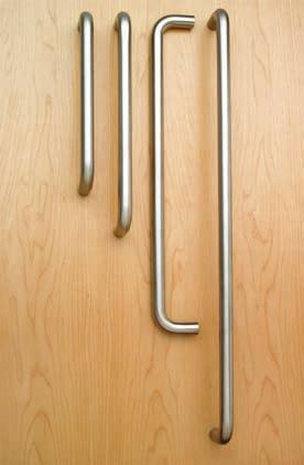 ORBIS COMMERCIAL PULL HANDLES Pull Handles Round Bar Section Designed to be compatible with all round bar lever handle designs Bolt through or back to back fixing options Choice of lengths available