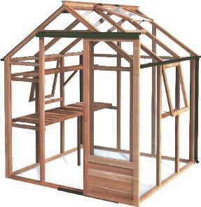 T H E G R O W H O U S E 6x6 ft 1500mm 1780mm 1840mm The 6x6 cedar Growhouse greenhouse has been introduced as an entry
