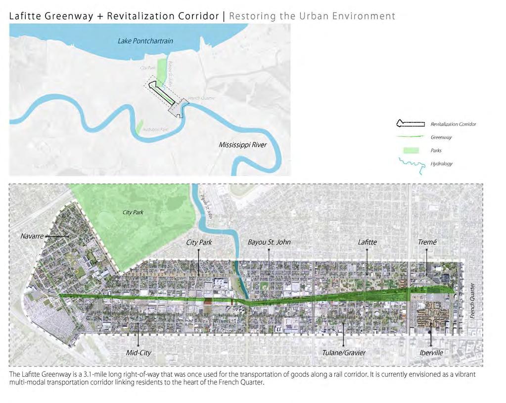 Excellence Award for a Plan - Community Development Lafitte Greenway + Revitalization Corridor Client City of New Orleans Consultant Team Design Workshop Applied Ecological Services, Inc.