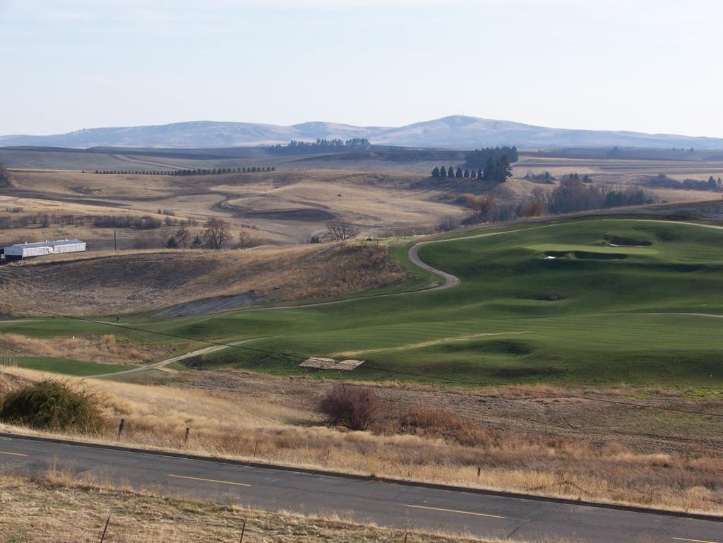 Proposed Site for the WSU Arboretum and Botanical Garden A portion of the landscape managed by the USDA Plant Materials Center (highlighted in the background south of the Palouse Ridge Golf Course)