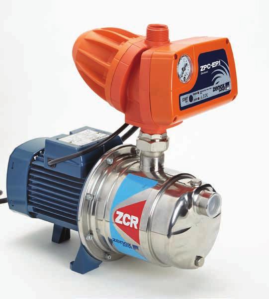 ZCR-6 Zenox Automatic Jet Pump with Electronic Controller Water supply for home and garden Pumping from tanks Rated for continuous service Very quiet and efficient Self-priming Run dry protection