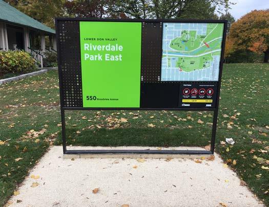 PARK-WIDE ELEMENTS SIGNAGE & WAYFINDING ACCESSIBILITY The park currently lacks a standardized signage and wayfinding strategy and would benefit from prioritization in the Citywide