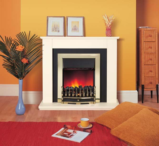 DIMP-15700-SuitesBro-aw 1/10/07 10:03 am Page 11 Stalbridge Suite Compact freestanding suite with Wynford brass fire Stone effect surround and hearth with black back panel 1kW and