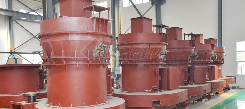 The roller assembly has been linked by the pulling pole and the leveled springs, with the radial force yeilding, which avoids the bulk material entering into the grinding chamber to wear down the