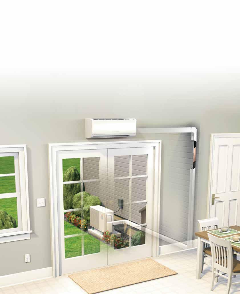 HOW OUR DUCTLESS SYSTEM WORKS Ductless heat pump systems pump heated or cooled refrigerant directly to air-handling units through small pipes.