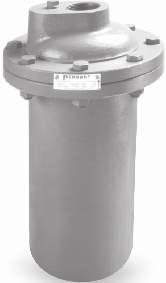 PA Float Air Eliminator DESCRIPTION: PA air eliminator with all stainless steel internals. Best suited for automatic discharge heavy loads of air / gas.