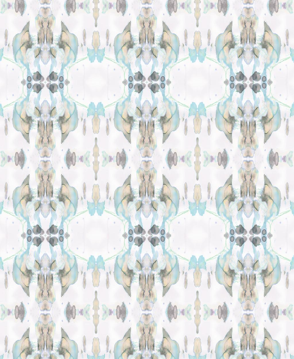 Madagascar Sky Blue Wallpaper This pattern is printed on Prima wallpaper.