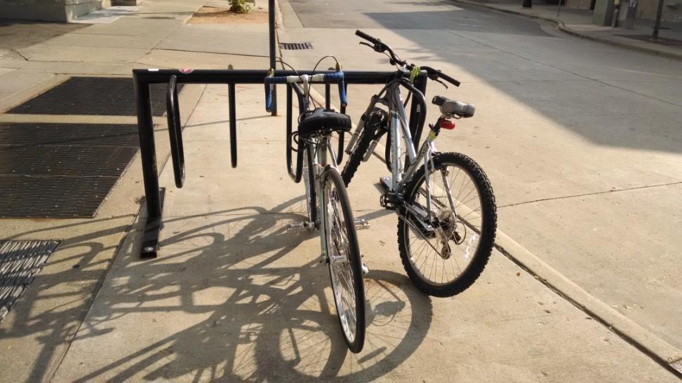 anticipated Bike racks will be double-sided with 5 stalls Mall staff will