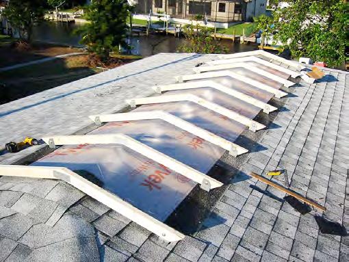 What is one of the most damaging effects of hurricanes in the southeast, particularly in Florida? Wind driven rain through roof vents.