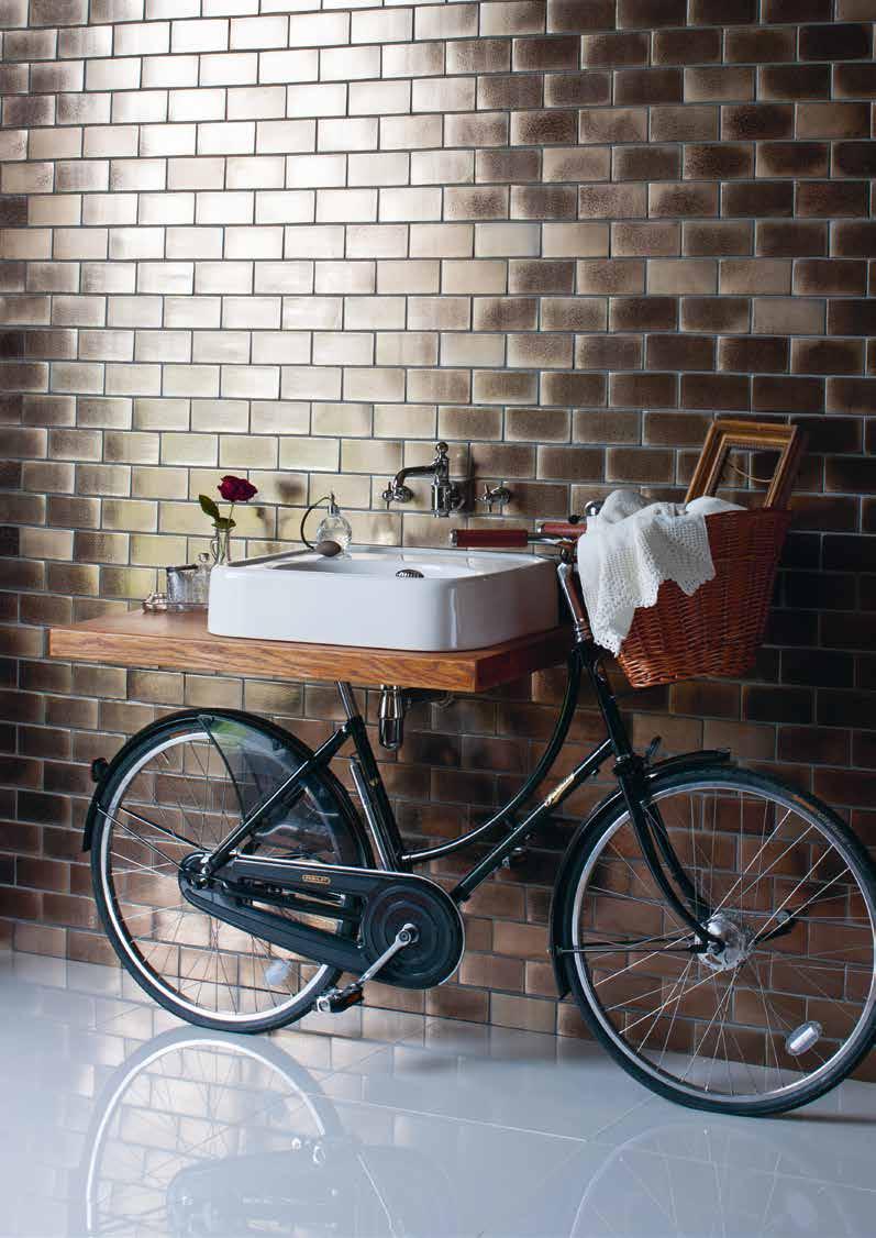 The Arcade bicycle is an inspiring and eye-catching form which adds a unique character to the basin. Pair with wallmounted brassware in chrome or nickel to make the most of your bathroom.