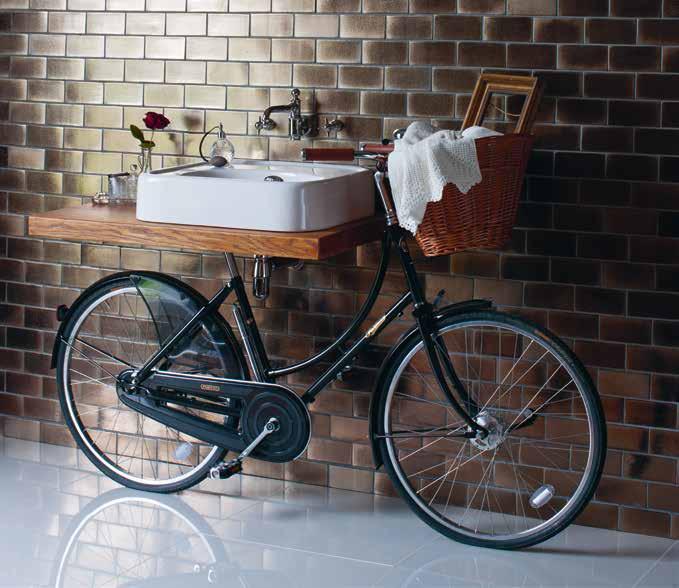 Pashley Bicycle (bicy1) L:990, W:1650, H:2250 H402-ARC (left hand)* Optional Oak Shelf For use with Pashley Bicycle