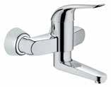 WALL MOUNTED BASIN MIXER CAST SPOUT 174MM