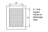 Figure 3 shows how to determine the discharge area for a given register, and how to determine the number of registers required. 2 The register in Figure 3 provides 6 square inches of discharge area.