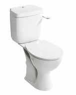 movement) Secure toilet seat with buffers (no lateral movement) Spatula lever Raised buttons Sensor flow Large flush plates E883401 Sandringham 21 Raised height closed coupled WC pan Easy to operate