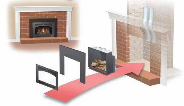 21 Installing An Efficient Gas Insert In Your Metal or Masonry Fireplace 1 2 3 The first step is determining whether you have a metal (zero clearance) or masonry fireplace and which insert will fit