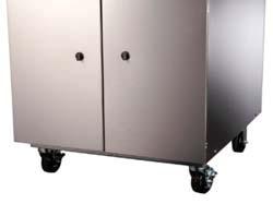 7" d x 32" h * All carts include casters Durable