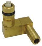 Barb, Elbow 1510 000 1520 000 1521 000 CO2 / AIR Inlet with Shutoff Valve, Brass For use with all N5000 and G Series Pumps 01522 000