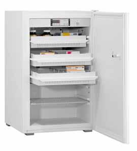 Pharmaceutical Refrigerator MED-85 Visual and audible alarm signal, even in the case of power failure Variable temperature selection 3 drawers and 1 shelf