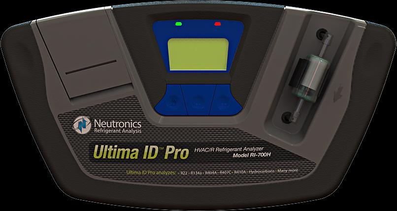 1.3 Ultima ID Pro Components Ultima ID Pro Base Unit The Ultima ID Pro base unit houses the Graphic Display, Infrared Bench, Electrical Connections, built in Lithium Iron Phosphate Battery and