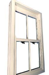 PVCu Box Sash Windows 03_Mayfair elegance Fully mechanically jointed Box Sash windows in grained white ash finish.
