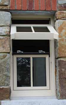 The patented Townhouse Sash window on the other hand operates with a similar motion to a