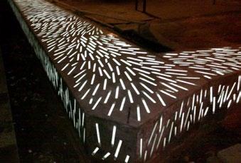 Pedestrian Paths Pedestrian paths can integrate art into their design, including kinetic art (art that moves), video