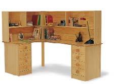 Bench Desk Space Saver An option for rooms where both a good size desk and drawers are necessities.
