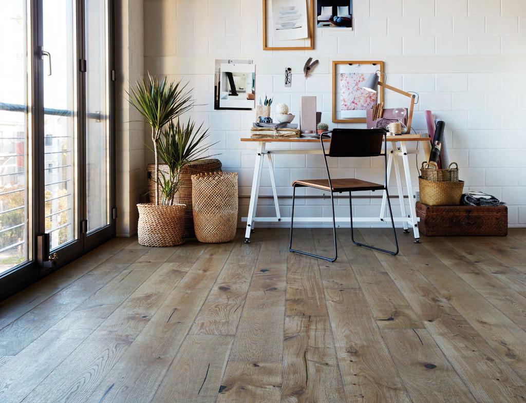 The Oak Tobacco shade in combination with the rustic grade give this parquet floor even more