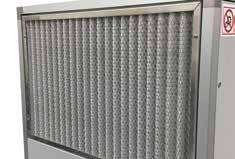 ventilation grill includes a standard cleanable mesh panel filter to