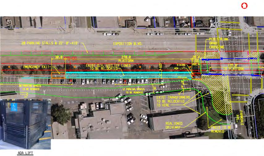 2.3 Proposed Action This proposed action involves the construction of a passenger station at the intersection of Farmdale Avenue and Exposition Boulevard (see Figures 3a and 3b).