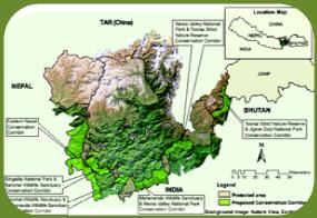 Kangchenjunga Landscape (Bhutan, India and Nepal) Uniqueness: Wet region, having high potentials for developing conservation corridors as connectivity for climate change adaptation, Mt Kangchenjunga