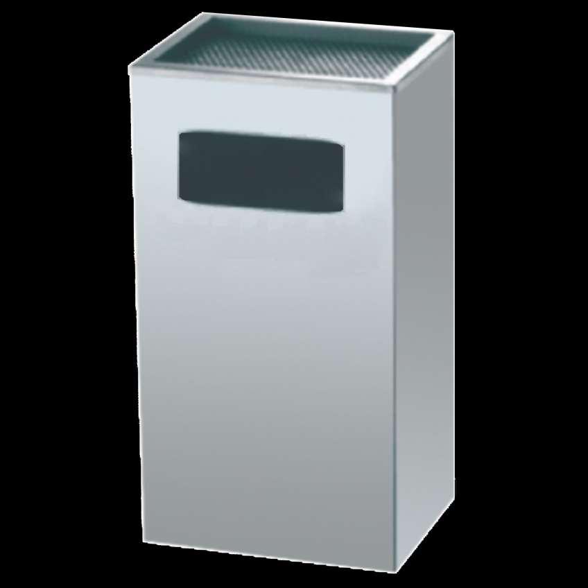 Stainless Steel Recycle Bin Triangle 2-in-1