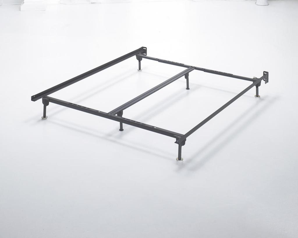Queen/King/Cal King Bed Frame B100-66 Sturdy metal bed frame supports queen/king/california king mattresses and box springs. Bolts connect frame to most queen/king/california king headboards.