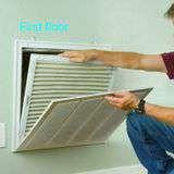 Air filters of second floor air conditioner and first floor guest room air conditioner were