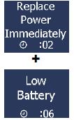 Alarms: Hazard Low Battery System Screen Active