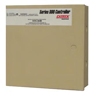 SERIES 800 81-800 / 82-800 / 83-800 Logic / Power Supply - Latch Retraction Detex Series 800 logic and power supplies convert 120VAC into regulated and filtered 24VDC, providing a secure, consistent,
