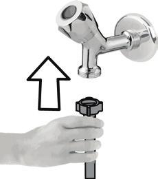 Make sure that the hot and cold water taps are connected correctly when the product is being installed.