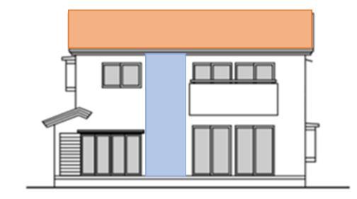 Figure 17: South side of the house model. Tle 4: Prmeters of the house model Totl floor spce 1.7 m 2 Floor height 2.825 m Are of system Wll 1. m 2 Roof 31.