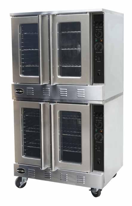 GCO-613 Gas convection oven GCO-613T + GCO-613D Porcelainized cavity finish for easy cleaning Double speeds blower to meet demands for different food cooked inside Fully visible glazed