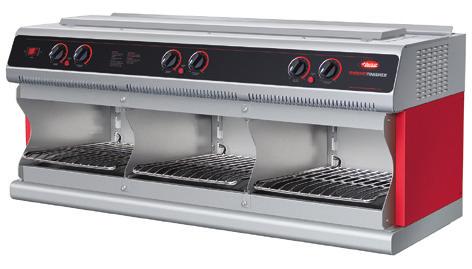 Wall Mounted Thermo-Finisher Hatco s wall mountable Thermo-Finisher is a three bay unit with on-demand plate activated technology. It rapidly heats or thermalizes a range of food products.