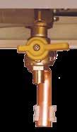 Do not subject any of the isolating valves to heat as the seals may be damaged. 14