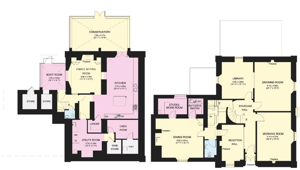 Reception Kitchen/Utility Bedroom Bathroom Storage The Old Rectory Approximate Gross Internal Floor Area 5,542 sqft / 515 sqm This plan is for guidance only and must not