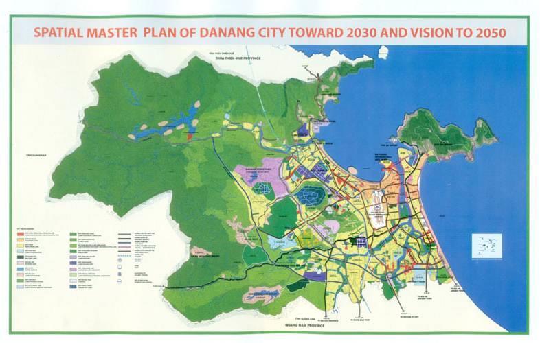 Danang city and One of the scenarios of sea level rise in CDS is chosen for the study of Revised Spatial Master Plan of Danang.