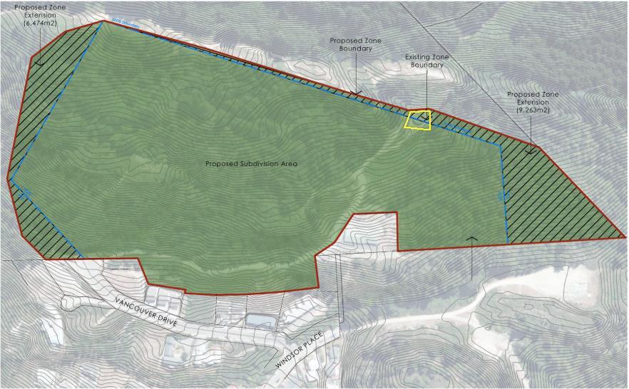 Area of requested re-zoning (from submission) Figure. 6 Area subject to Informal Recreation Zone in Stage 2 shown in yellow 28.