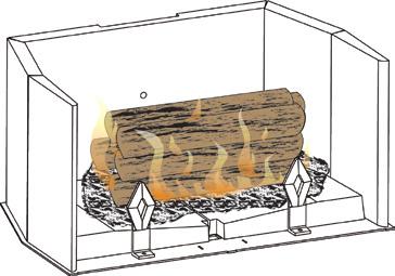 34 7.9 overnight burn Figure 7.9 A. Get the fireplace hot by moving the air control to high and letting the fireplace burn for 15 minutes. B.