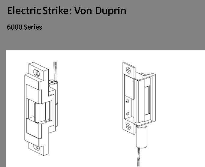 Electric Strikes Electric Strikes Von Duprin 6000