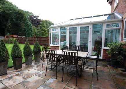 The Victorian conservatory also provides an elegant way to soften the