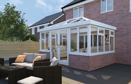 The clever pre-fabricated timber deck system creates the basis of your orangery roof, supported by brick pillars.